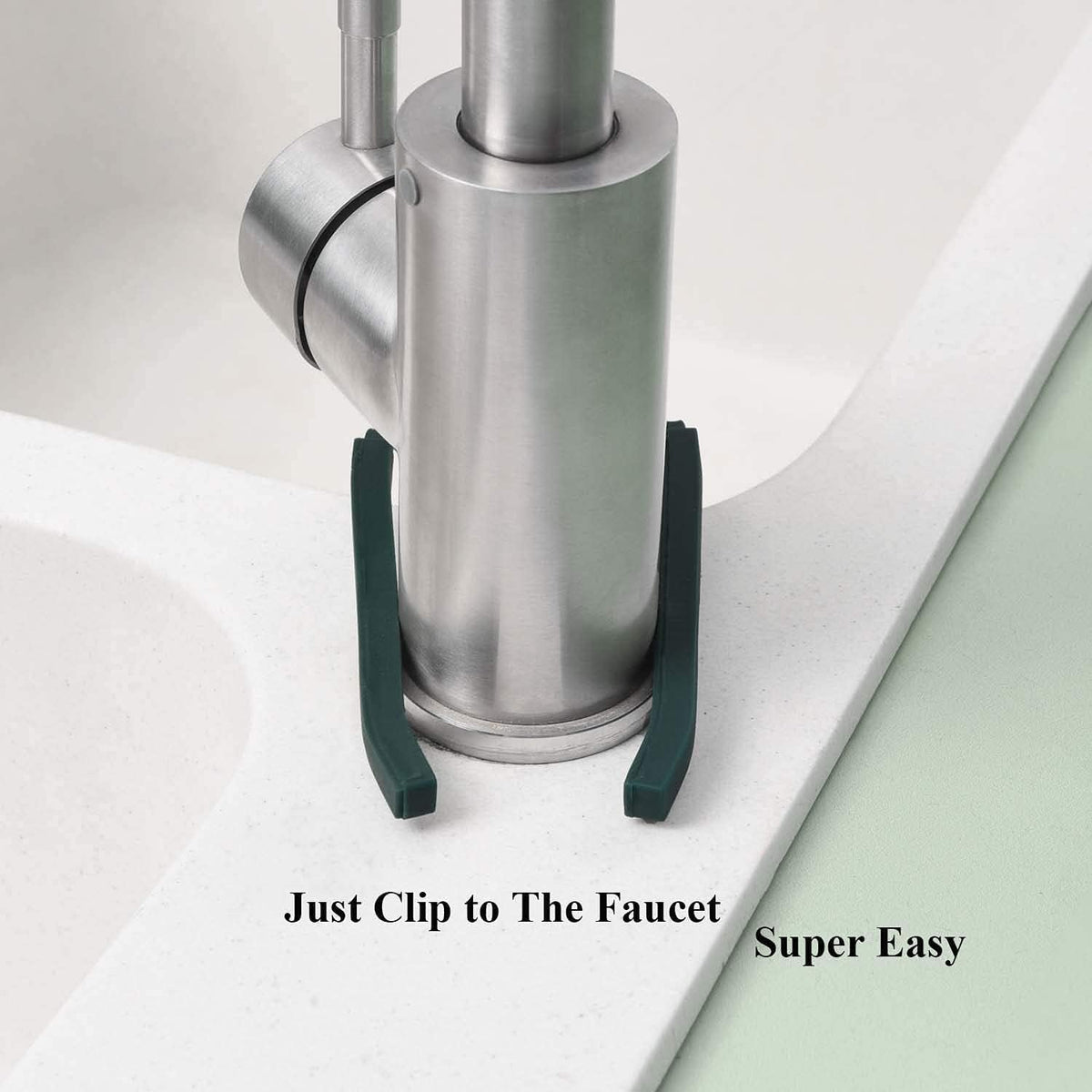 TERRIFI Sink Sink Sponge Holder, Faucet Rack Shower Tray, Kitchen and Bathroom Metal Organizer Hanging Fix Around Faucet(Set of 2)