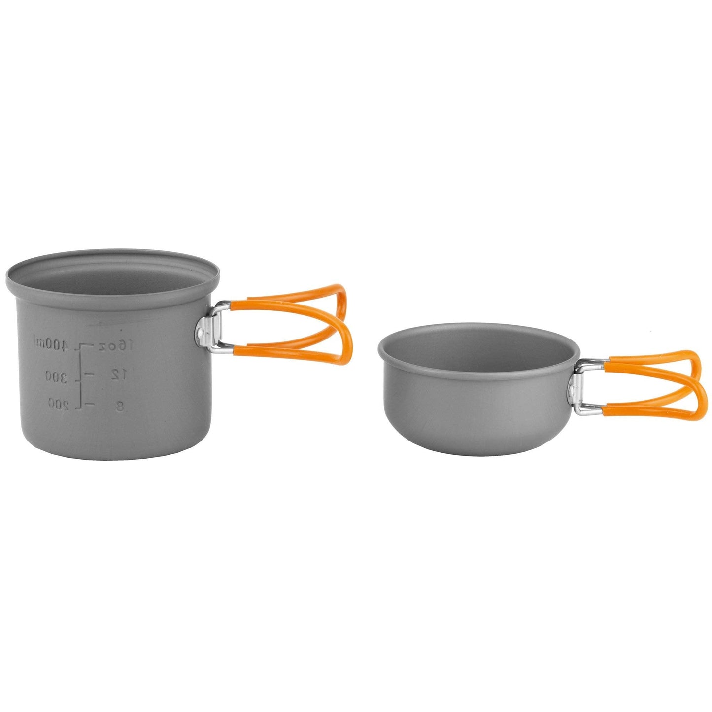 ust Solo Cook Kit with Lightweight, Compact, BPA Free, Anodized Aluminum Construction for Camping, Hiking, Emergency, Soloist and Picnics, Gray/Orange, One Size