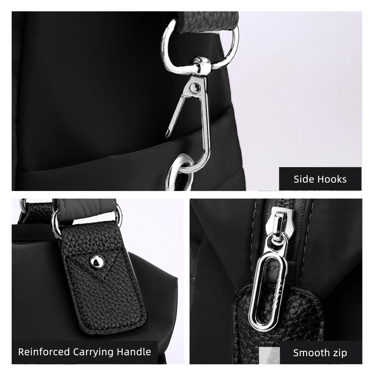 TERRIFI Tote Bag Crossbody Bags for Women - Nylon Purses with Multiple Pockets, Zipper Closure, Versatile Handbags and Satchel Bags, Lightweight and Durable, Ideal for Daily Use and Travel