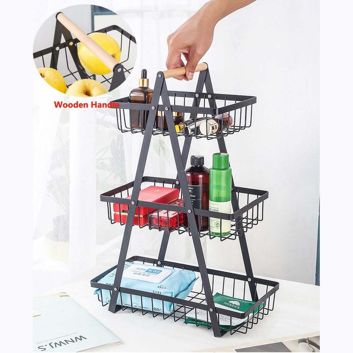 3 Tier Iron Storage Basket