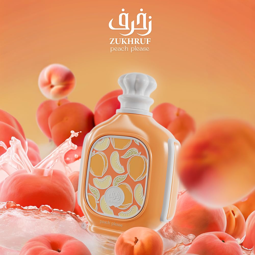 zimaya Zukhruf Peach Please Unisex Eau De Parfum, 3.4 Fl. Oz - Medaid International