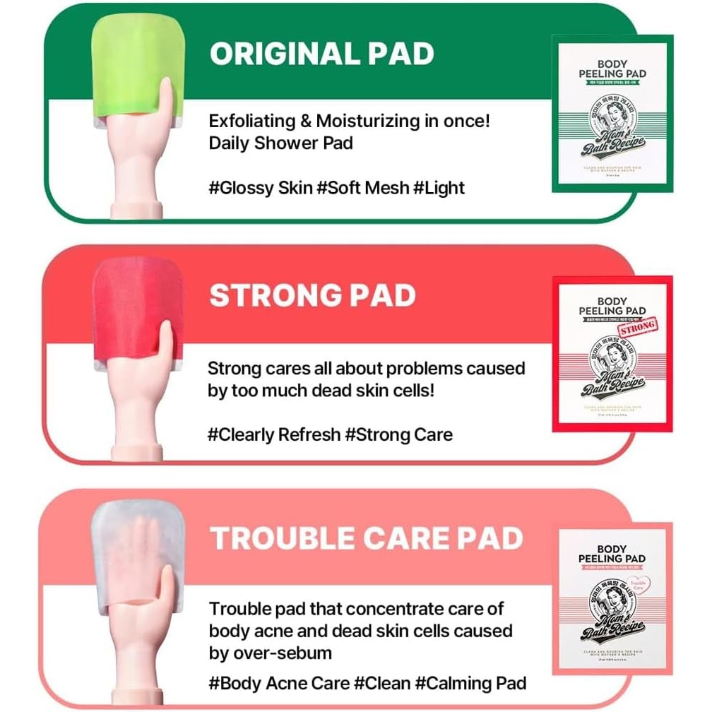 Mom’s Bath Recipe X8 Korean Body Peeling Pad Trouble Care