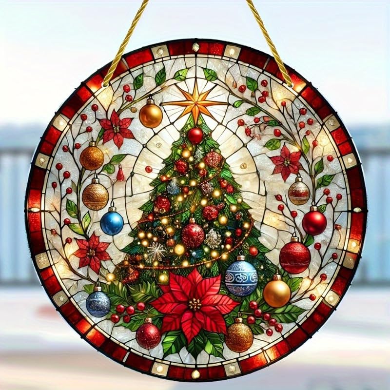 Christmas Acrylic Ornaments Holiday Hanging for Tree, Home Decor and Gifts - Lightweight, Durable Christmas Decorations with Vivid Prints - Medaid International