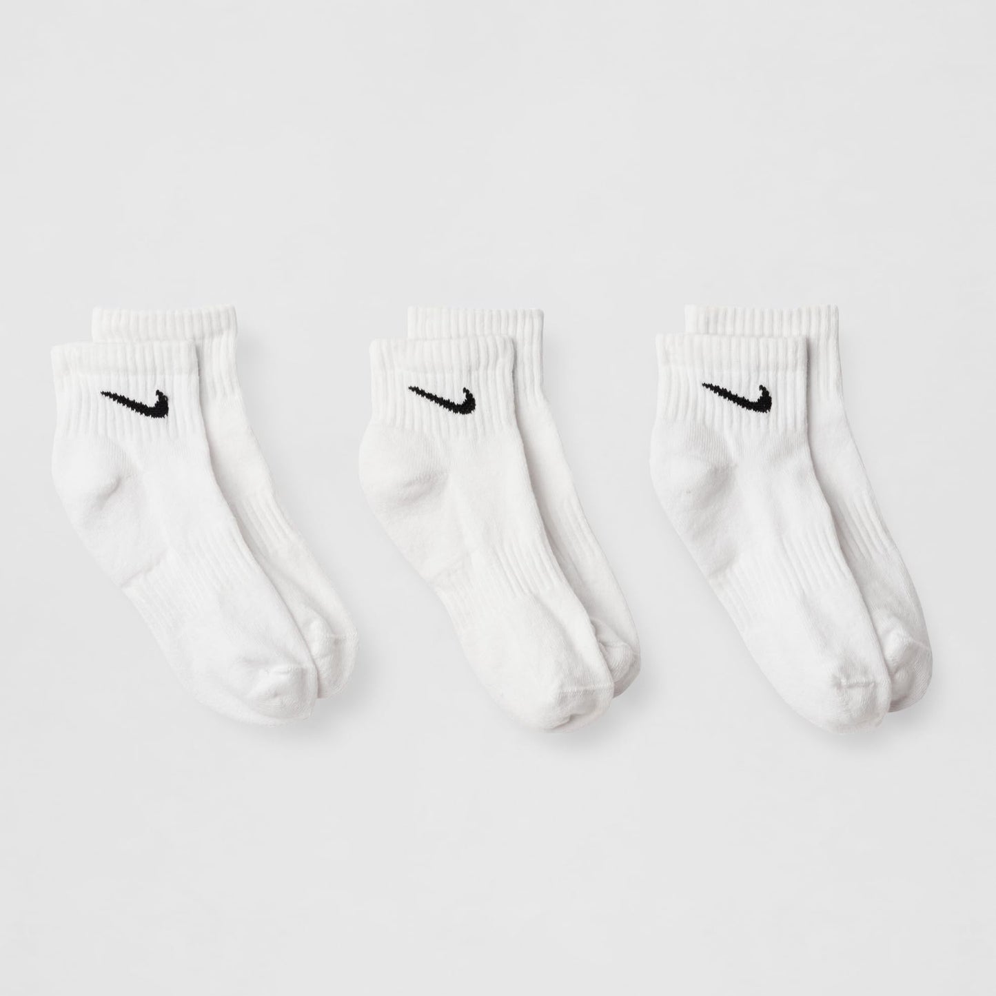 Nike Unisex Everyday Cushioned Training Ankle Socks (3 Pairs), White/Black, Medium - Medaid International