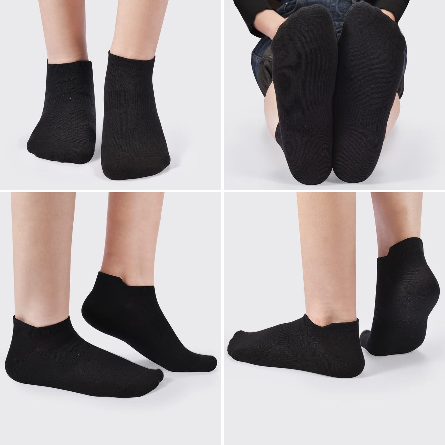 ATBITER Ankle Socks Womens and Men Thin Athletic Running Low Cut No Show Socks With Heel Tab 6/10-Pairs - Medaid International