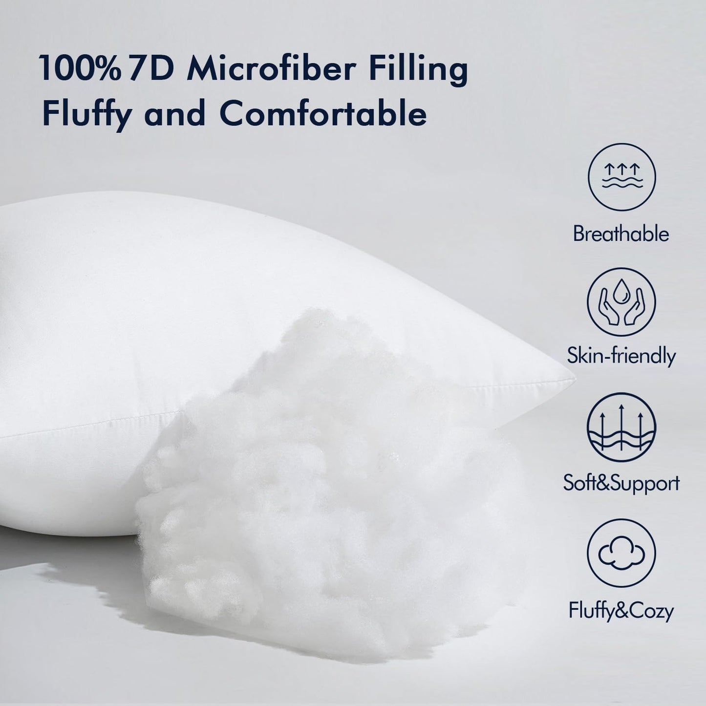 MIULEE Throw Pillow Insert Premium Pillow Stuffer Sham Rectangle for Decorative Cushion Bed Couch Sofa 12x20 Inch - Medaid International