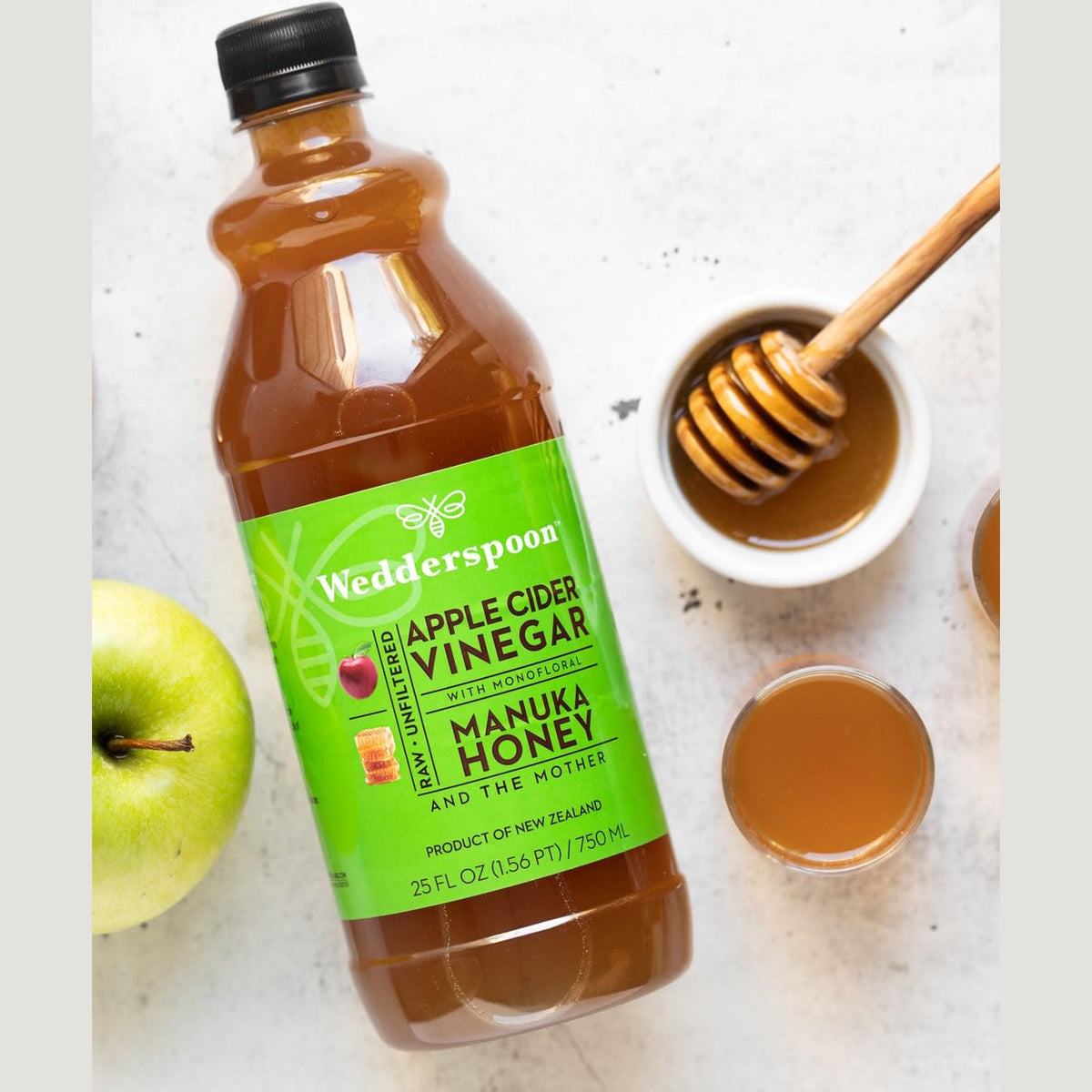 Wedderspoon Apple Cider Vinegar With Monofloral Manuka Honey & The Mother, 25 fl oz - Medaid International