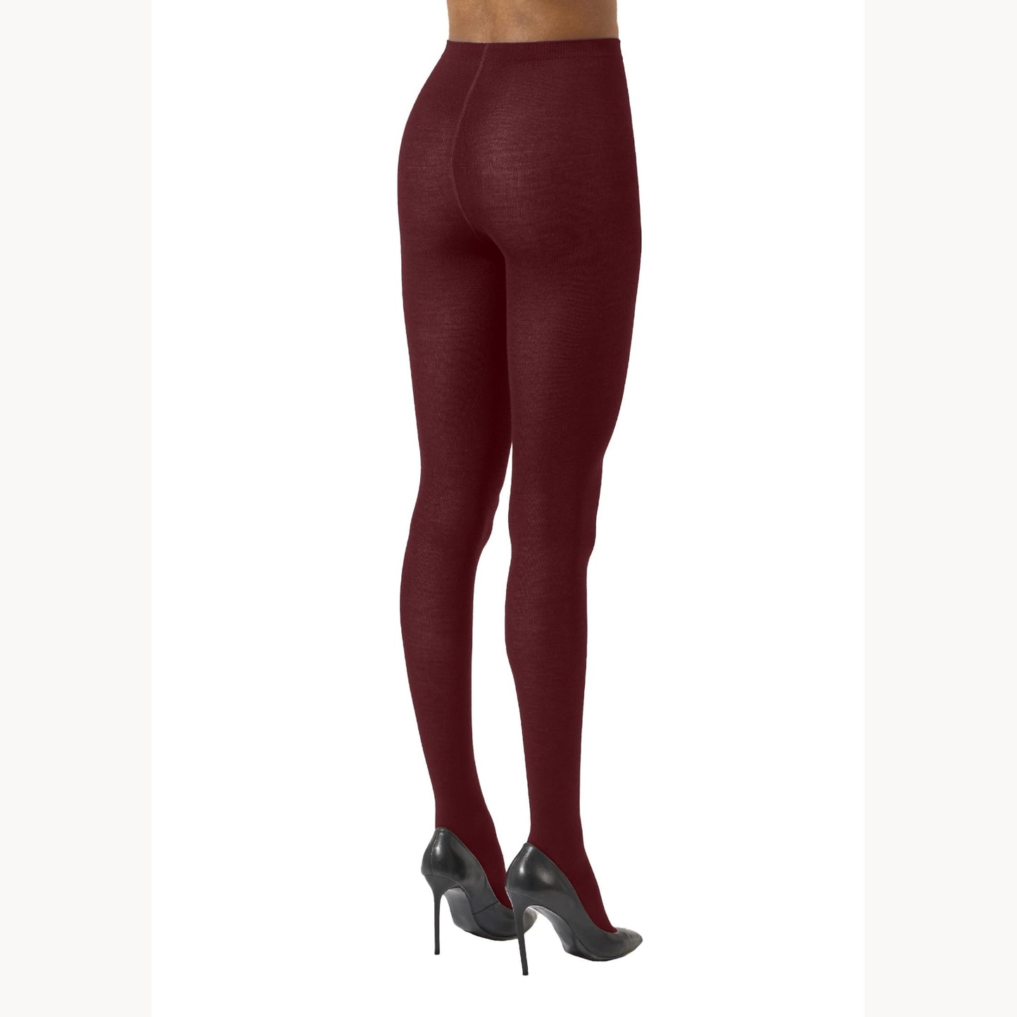 Wolford Merino Sheer Tights For Women Pantyhose Hosiery Soft Warm Wool Blend Luxurious Elegant Classic Versatile Legwear midnight red Red Small - Medaid International