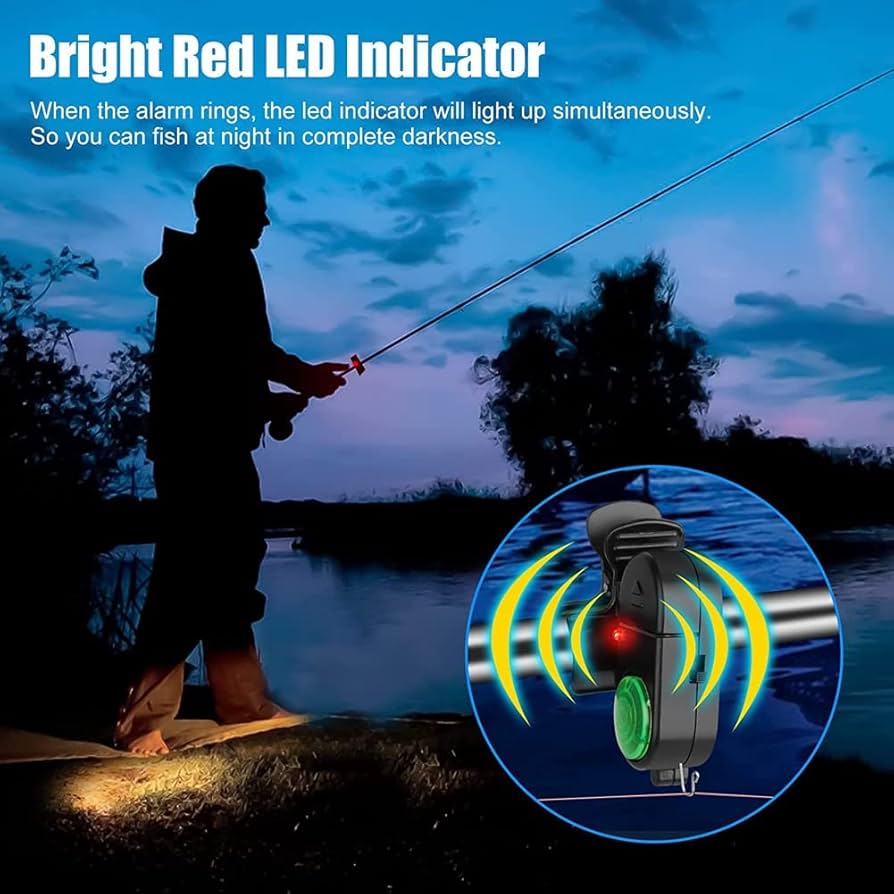 Fishing Alarm Bite Detector ( 2 PIECES) كاشف عضة الصيد بإنذار 2 قطعة