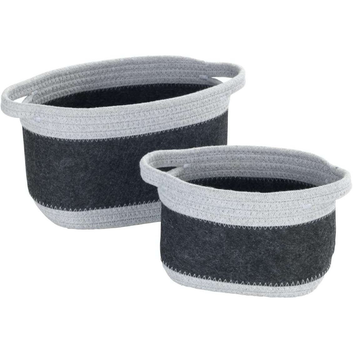 Felt basket Bea dark grey S. By Wenko.de