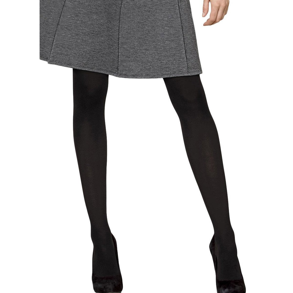 Hanes Script Opaque Tights with X-Temp Technology, Control Top, Black, Size Medium (Pack of 1) - Medaid International