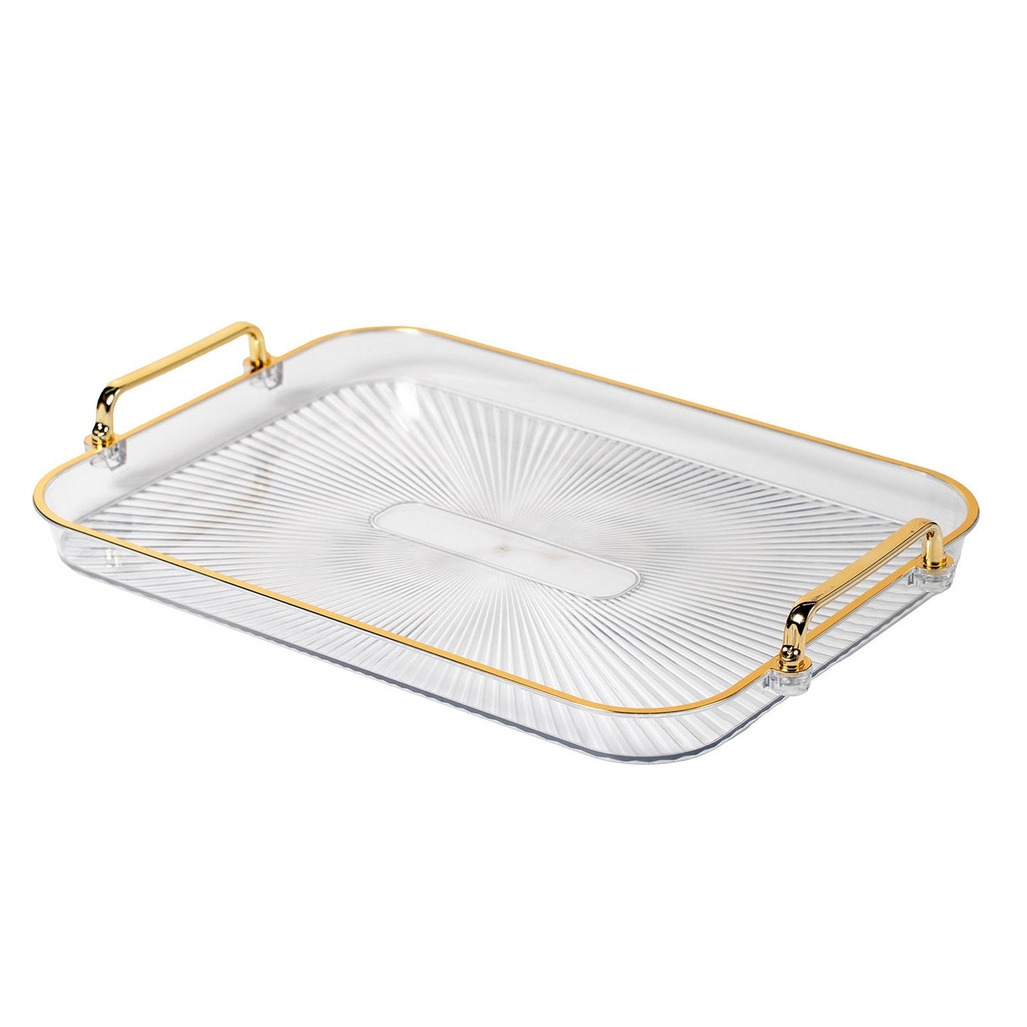 Plexi with Golden Rim Shine Tray Large 45 cm