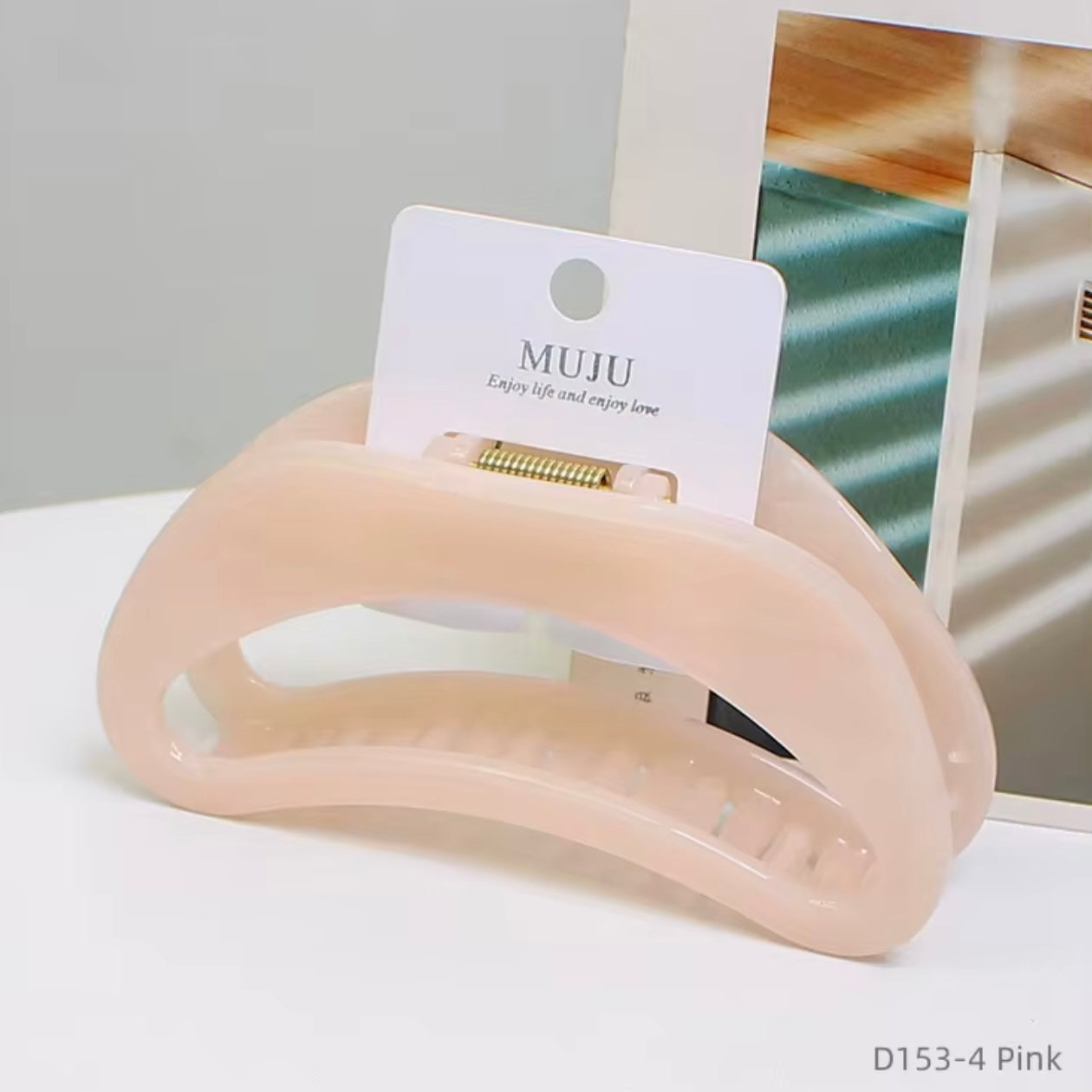 Muju Hair Claw Rapid Sample Half Circle Moon Luxury Hair Shark Clip |Muju In Lebanon