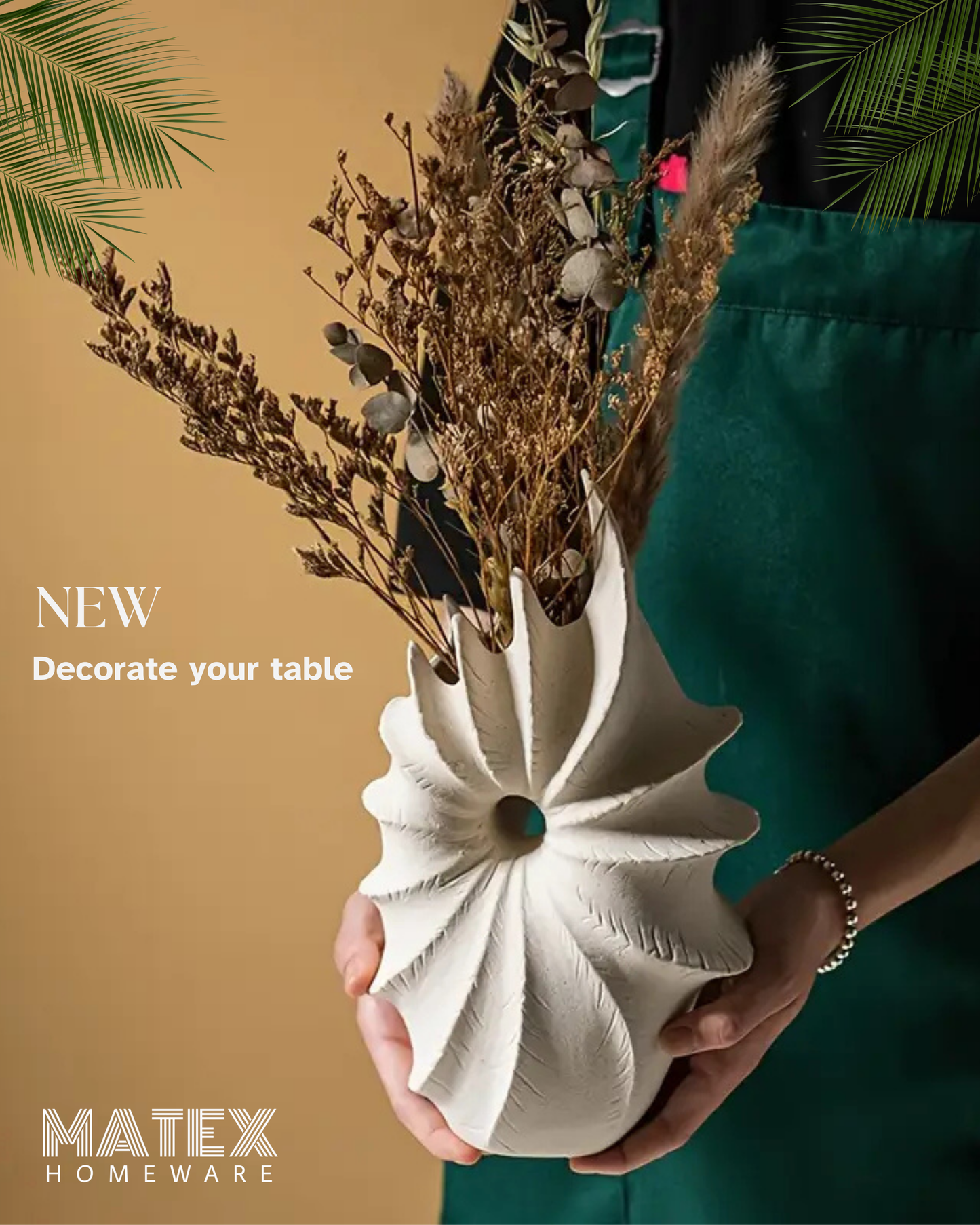 Aurelia Spiral Ceramic Vase