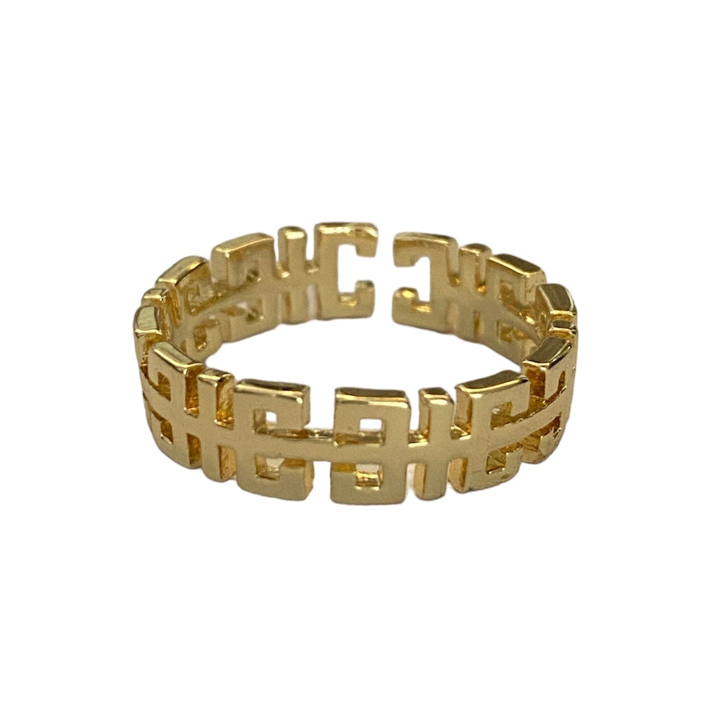 Square cut gold ring accessory #4004 - Medaid International