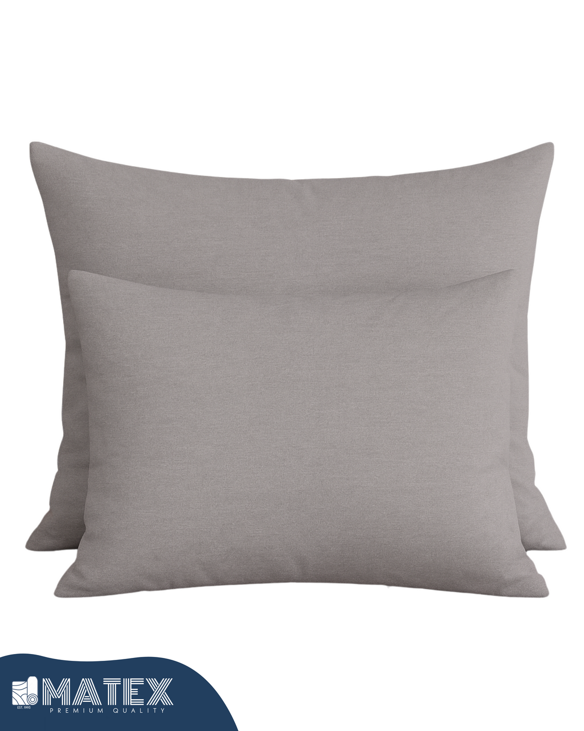 Grey Cotton Pillow Case (2pcs)