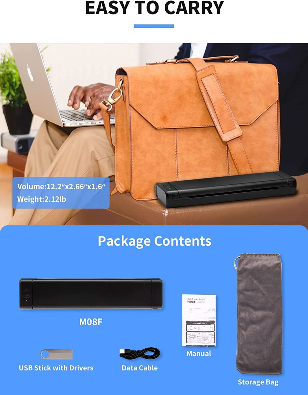 Portable Wireless Printer - Phomemo M08F