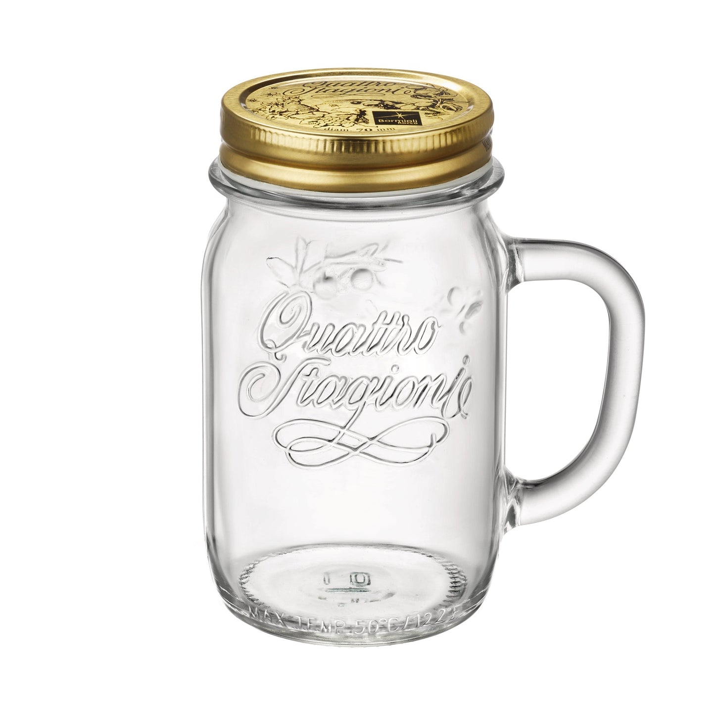 Bormioli rocco quattro stagioni jar with handle 41cl