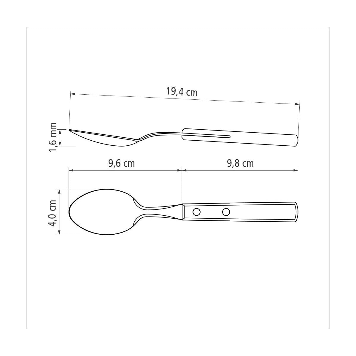 Tramontina traditional wood table spoon set of 12
