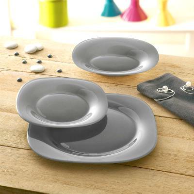 Luminarc carine grey soup plate set of 6 - 21cm