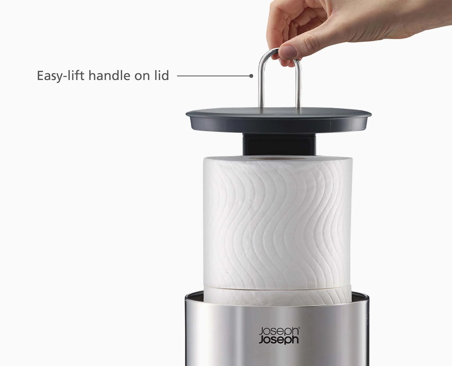 Joseph Joseph Easystore™ Luxe Stainless-steel Concealed Toilet Roll Holder
