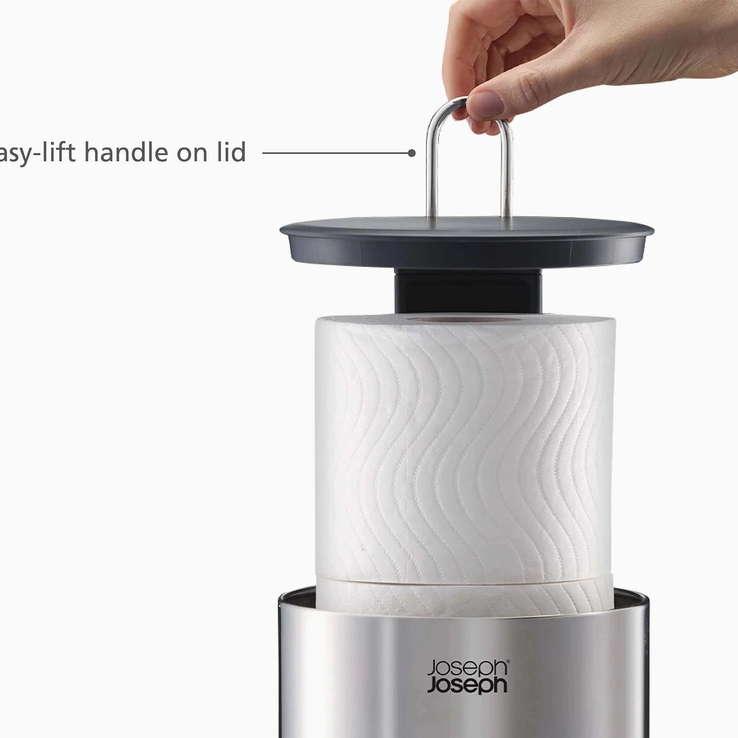 Joseph Joseph Easystore™ Luxe Stainless-steel Concealed Toilet Roll Holder