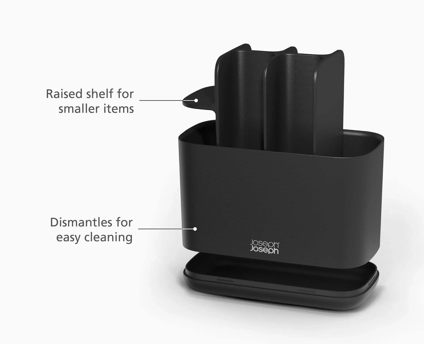Joseph Joseph EasyStore™ Large Matt Black Toothbrush Holder