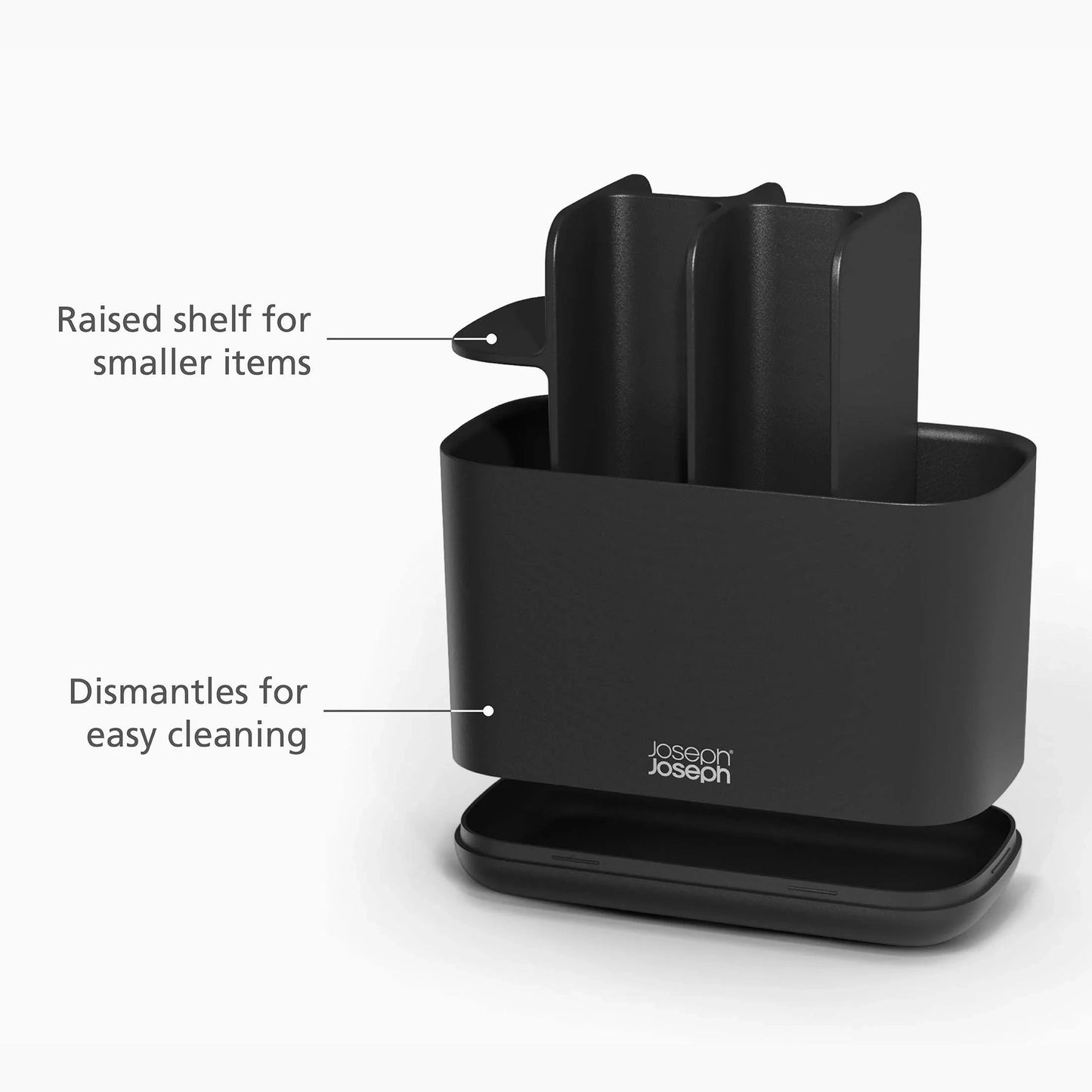 Joseph Joseph EasyStore™ Large Matt Black Toothbrush Holder