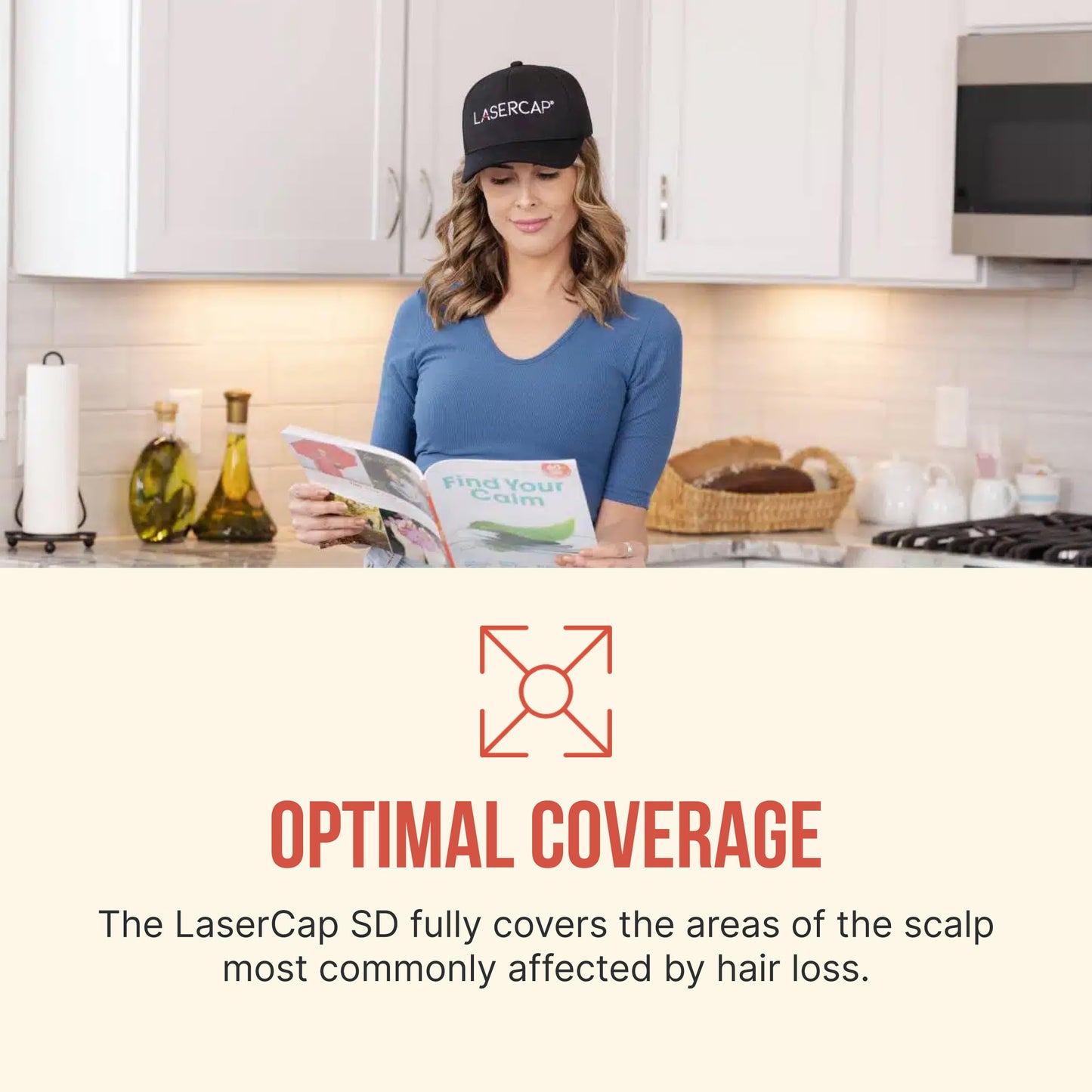 LaserCap SD 80 – Professional Red Light Therapy Cap for Hair Growth – FDA Cleared Alopecia & Thinning Hair Treatment for Men & Women – 80 Medical-Grade Lasers, Cordless Rechargeable Design - Medaid International