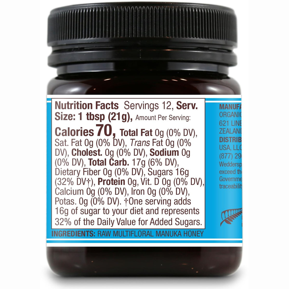 Wedderspoon Raw Premium Manuka Honey, KFactor 12, 8.8 Oz, Unpasteurized, Genuine New Zealand Honey, Non-GMO Superfood, Traceable from Our Hives to Your Home - Medaid International