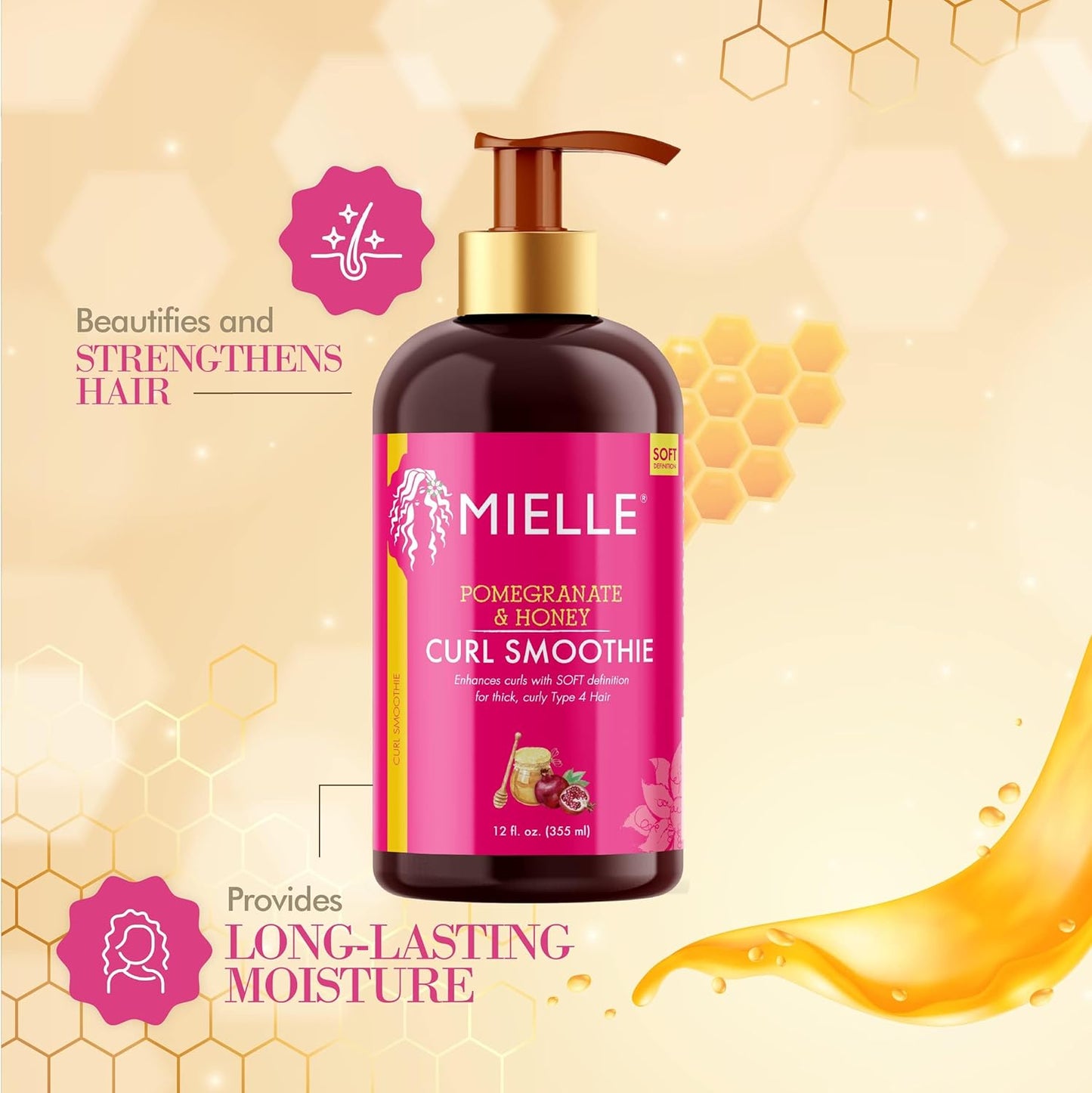 Mielle genuine image Mielle Organics MIELLE ORGANICS Pomegranate & Honey Curl Smoothie 335 ml