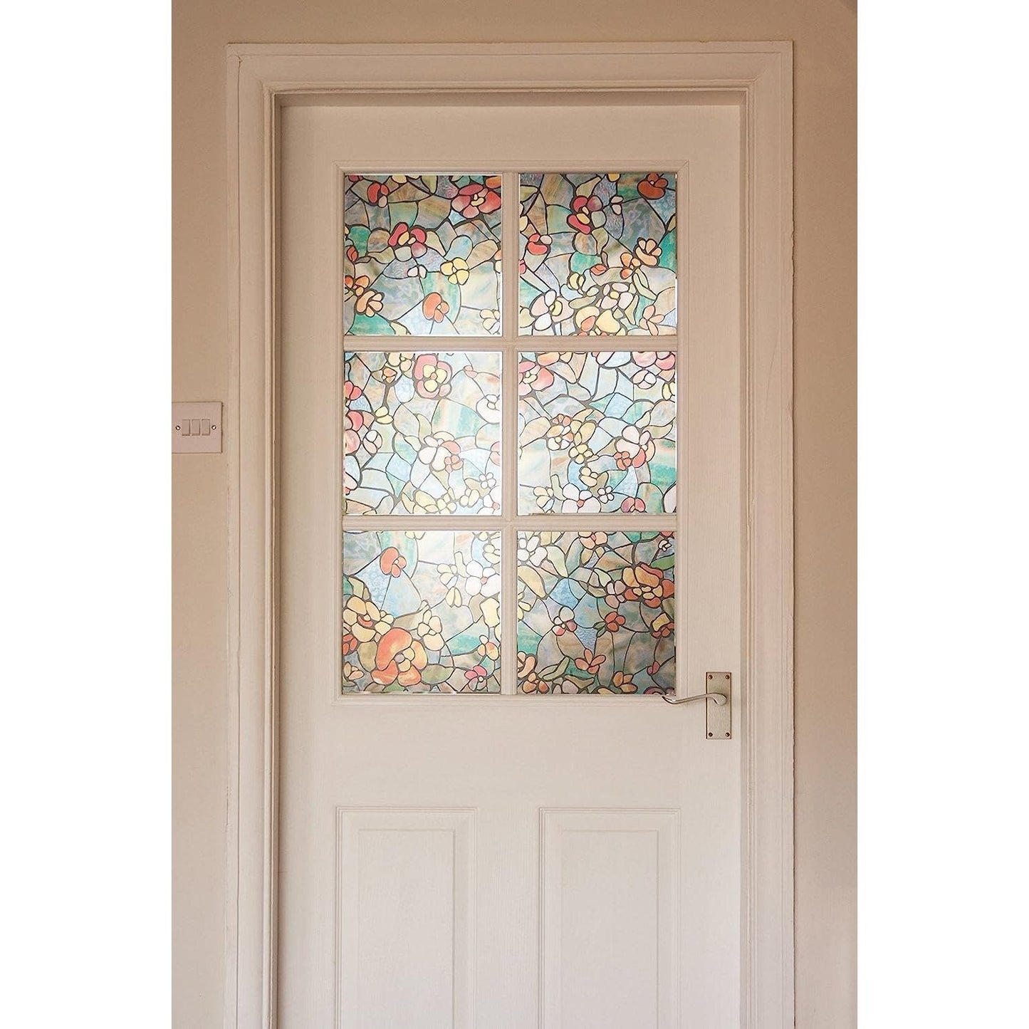 d-c-fix 346-0431 Self-Adhesive Privacy Glass Window Film, Venetian Garden, 17" x 78" Roll, - Medaid International