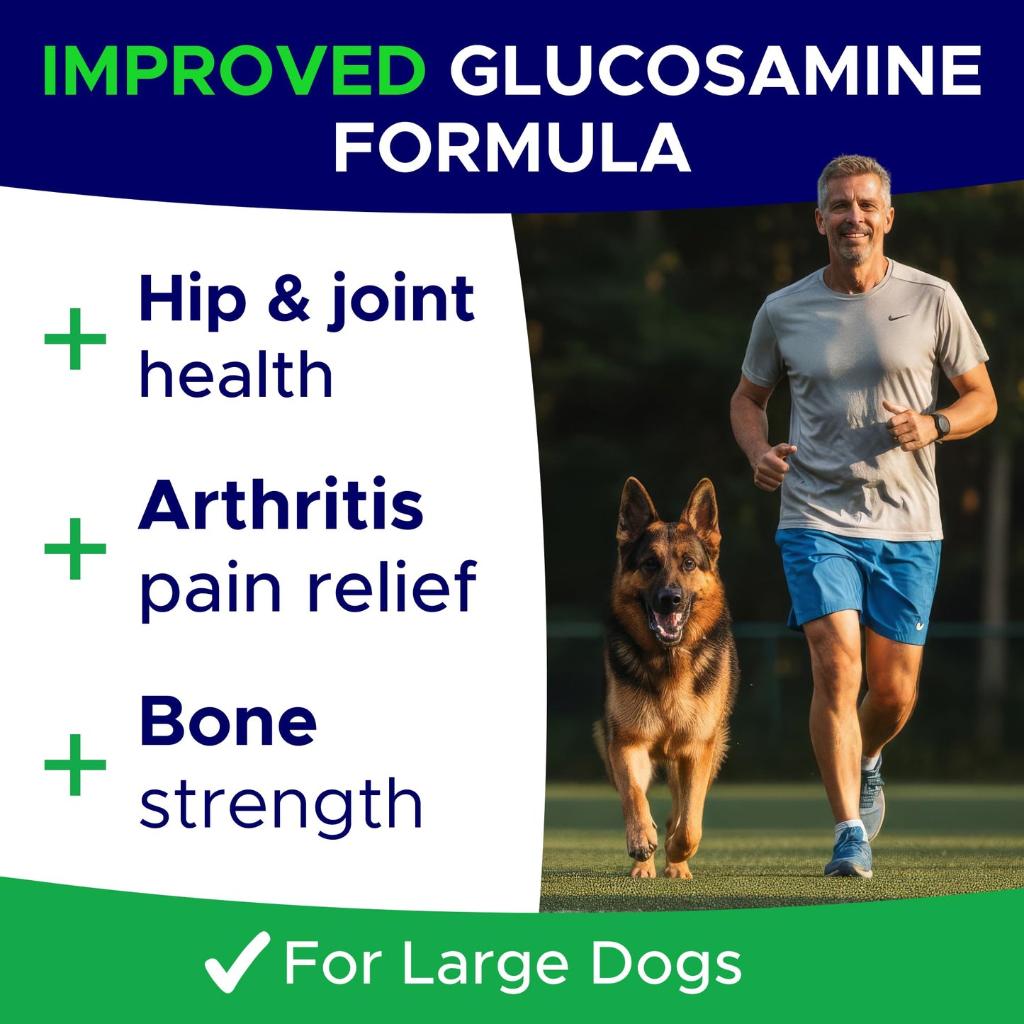GOODGROWLIES Glucosamine for Dogs Hip & Joint Supplement - Chondroitin, Omega-3, MSM - Joint Health & Pain Relief - Senior & Large Dogs - Made in USA - 120 Mobility Chews