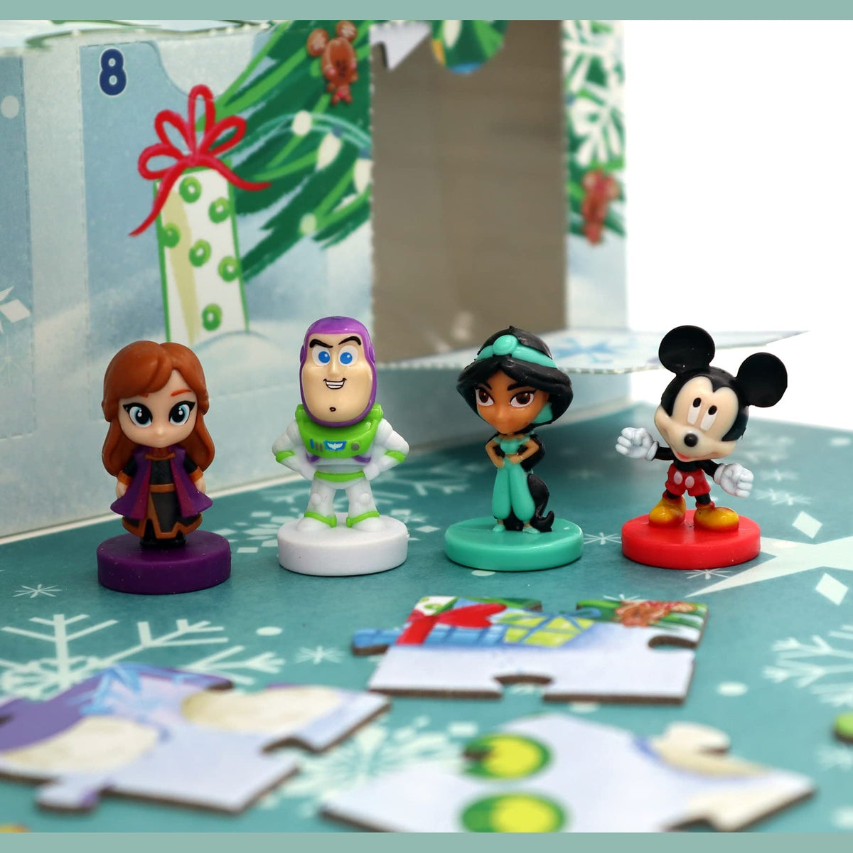 Disney Advent Calendar - Official Christmas Board Game, 16 x Disney 3D Characters Included, Great Gift for Kids, Ages 4+ - Medaid International