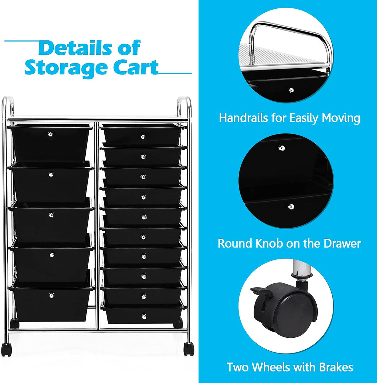 Drawers Storage Trolley