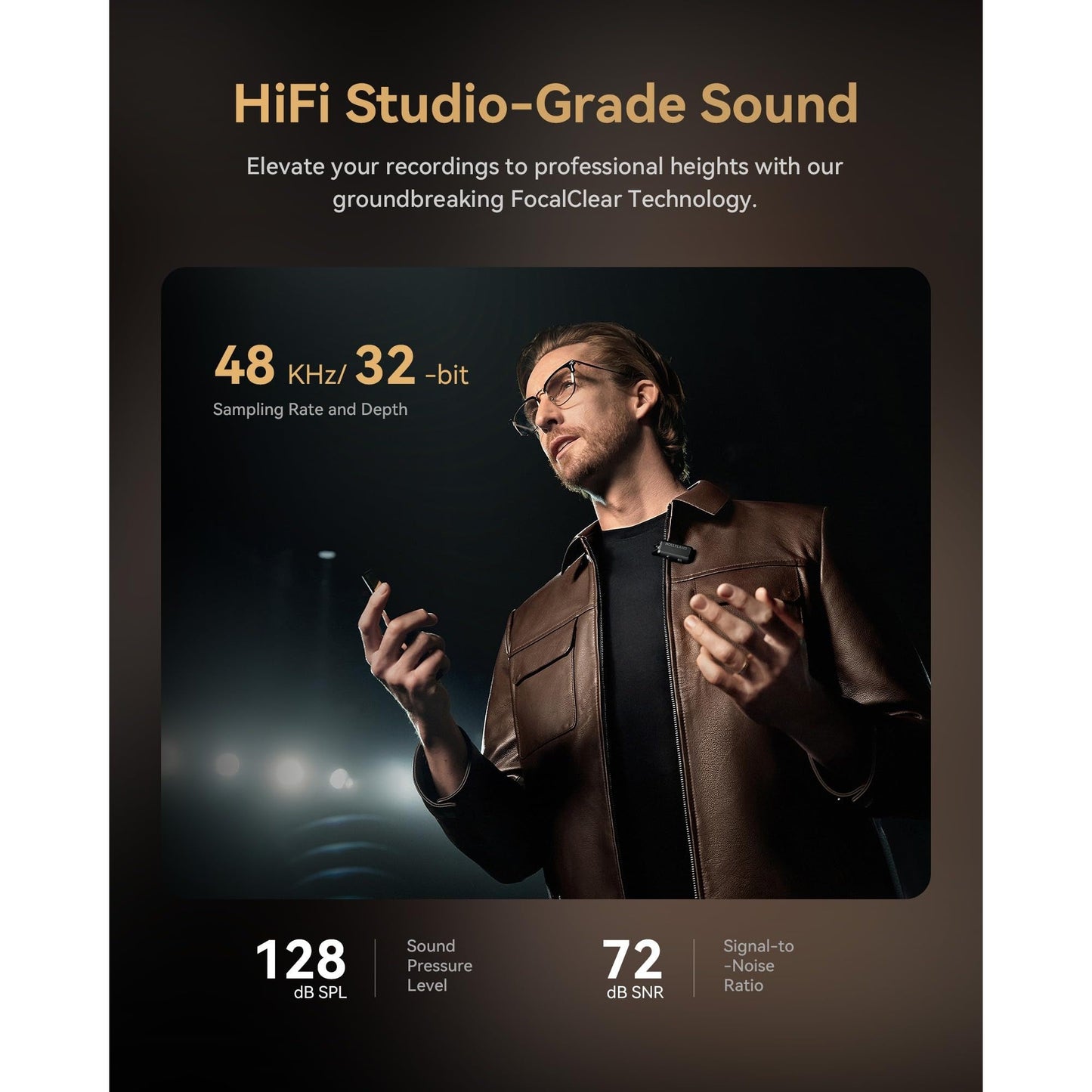 Hollyland Lark MAX 2 Wireless Microphone for iPhone/Camera/Android, AI Noise Cancel, Wireless Monitoring, 32bit Full-Chain Audio, Timecode (Ultimate Combo, 2TX+2RX+OWS Earphones + Charging Case) - Medaid International