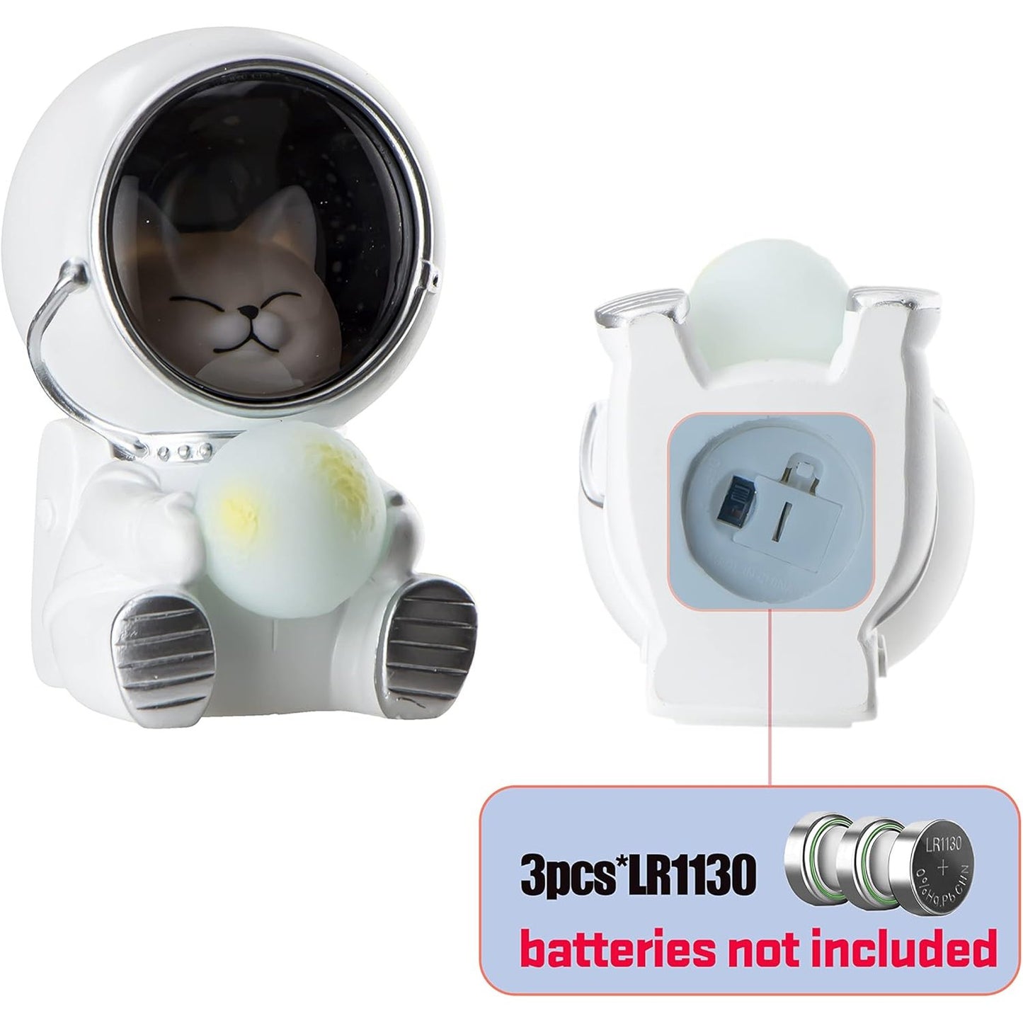 Cute Spaceman LED Night Light Nursery Astronaut Moon Lamps Galaxy
