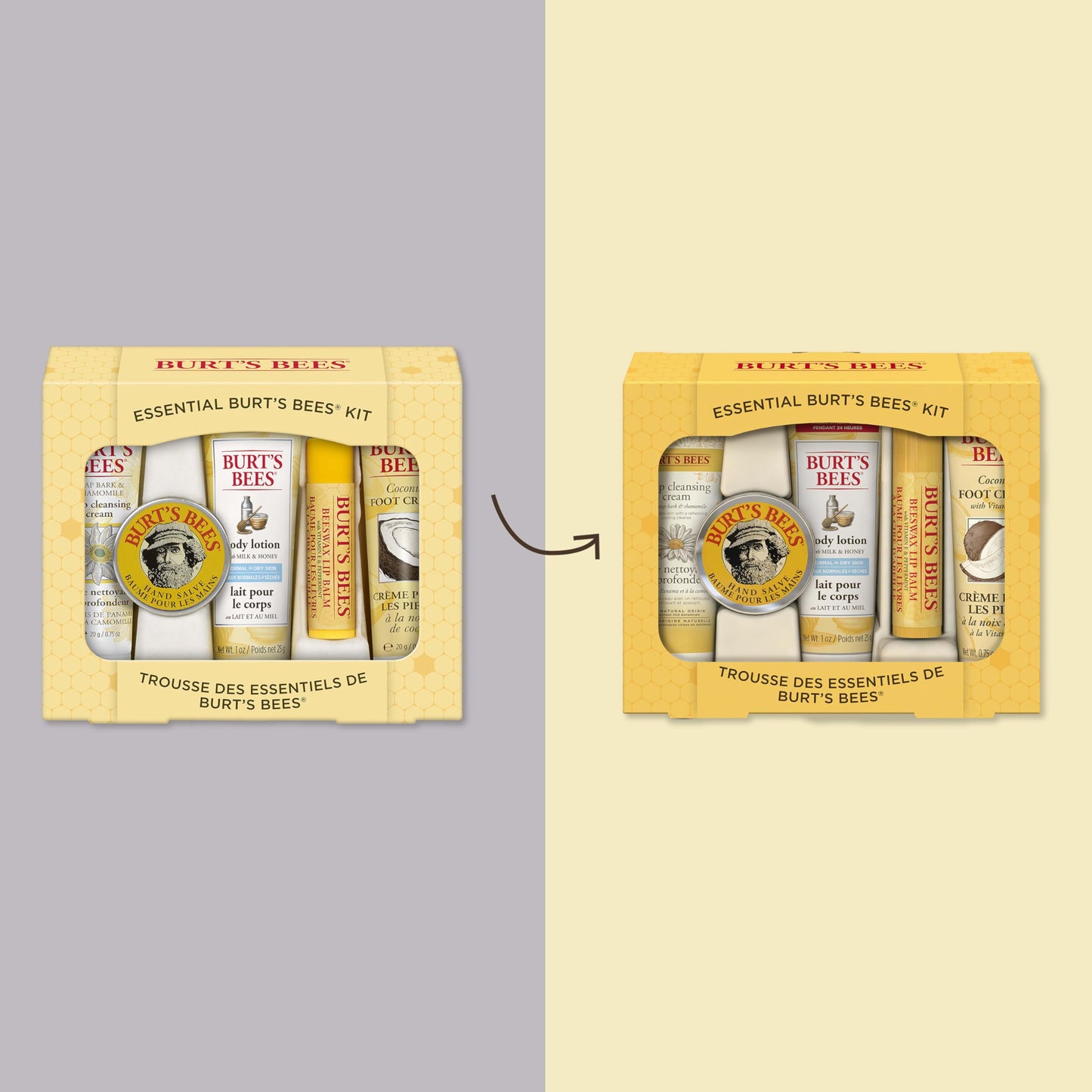 Burt's Bees Gifts Ideas - Essential Everyday Beauty Set, 5 Travel Size Products - Deep Cleansing Cream, Hand Salve, Body Lotion, Foot Cream and Lip Balm - Medaid International