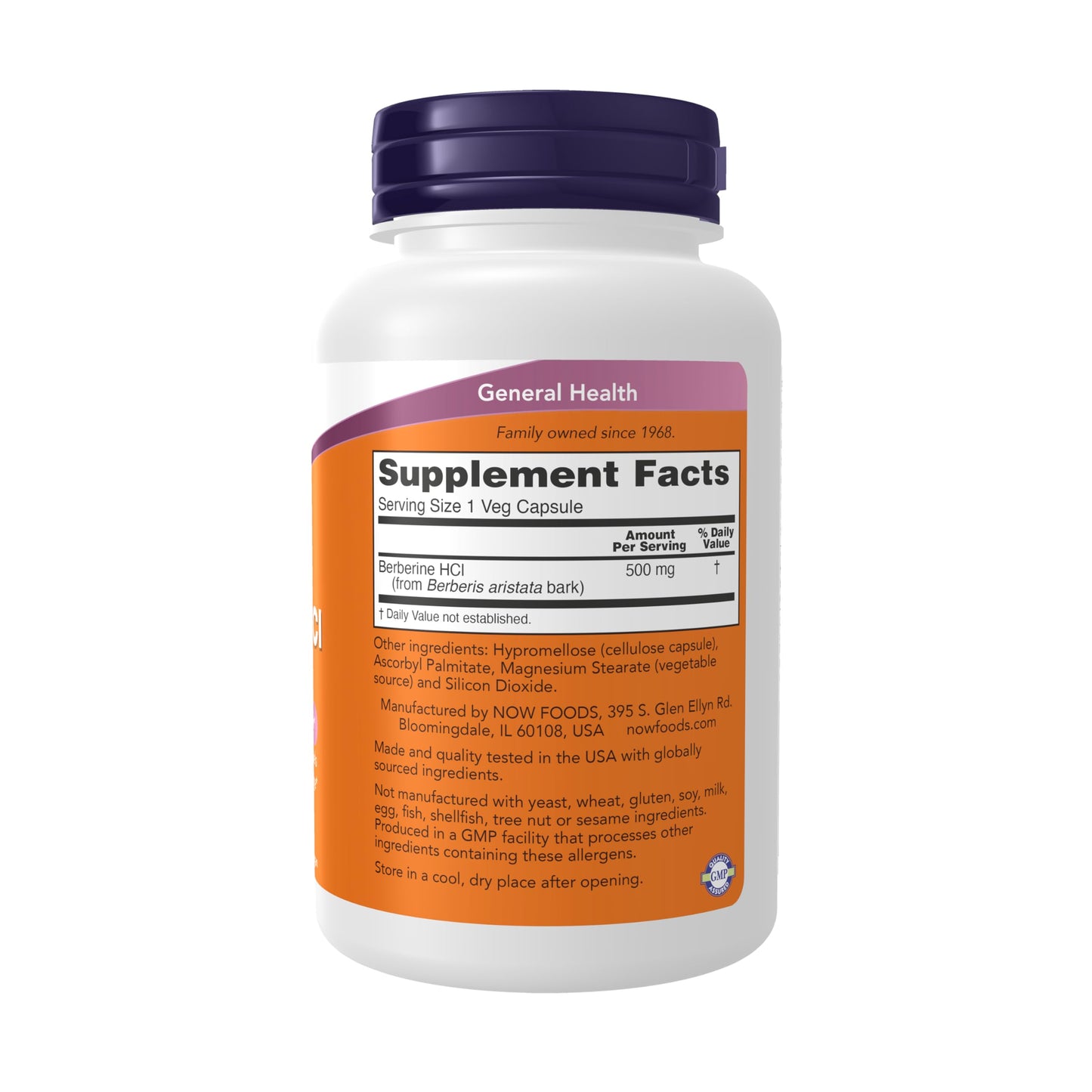 NOW Supplements, Berberine HCL 500 mg, Supports Glucose Metabolism, 90 Veg Capsules - Medaid International