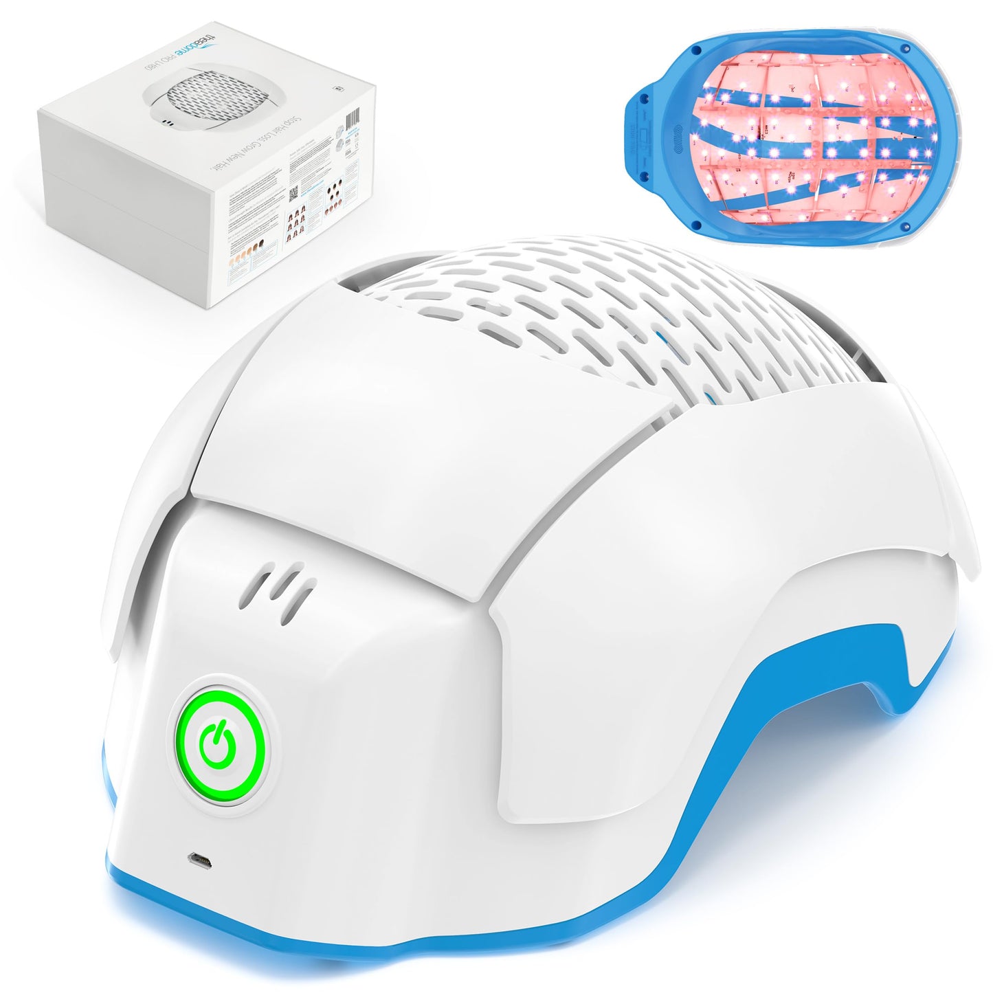 Theradome PRO Laser Hair Growth Helmet LH80 – 100% Laser, No Ineffective LEDs – FDA-Cleared Red Light Therapy for Hair Regrowth 2x Week – Made in the USA - Medaid International