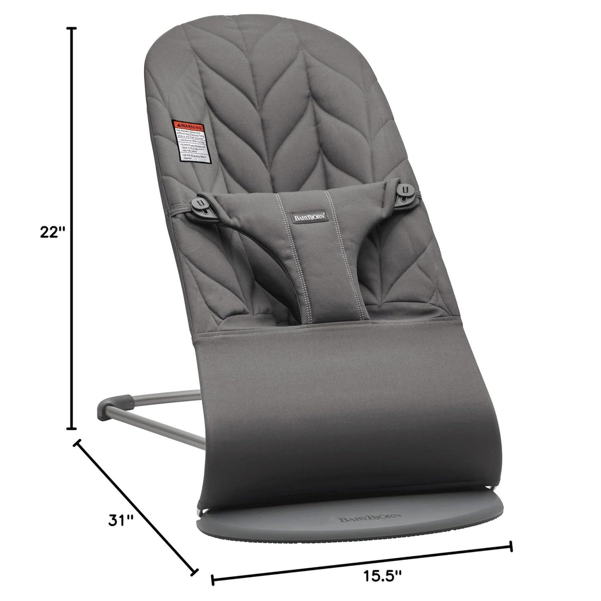 Babybjorn - Bouncer Bliss WOV. - Petal-Anthracite