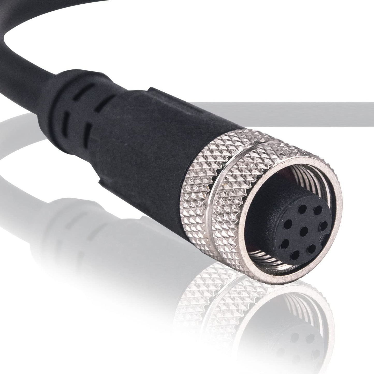 Lonlonty M12 Connector Aviation Sensor Cable - Female 8 Pin Straight 6.5Ft/2M Aviation Socket Waterproof Electrical Cable for Industrial Automation Control,Fieldbus Module,Device Network - Medaid International