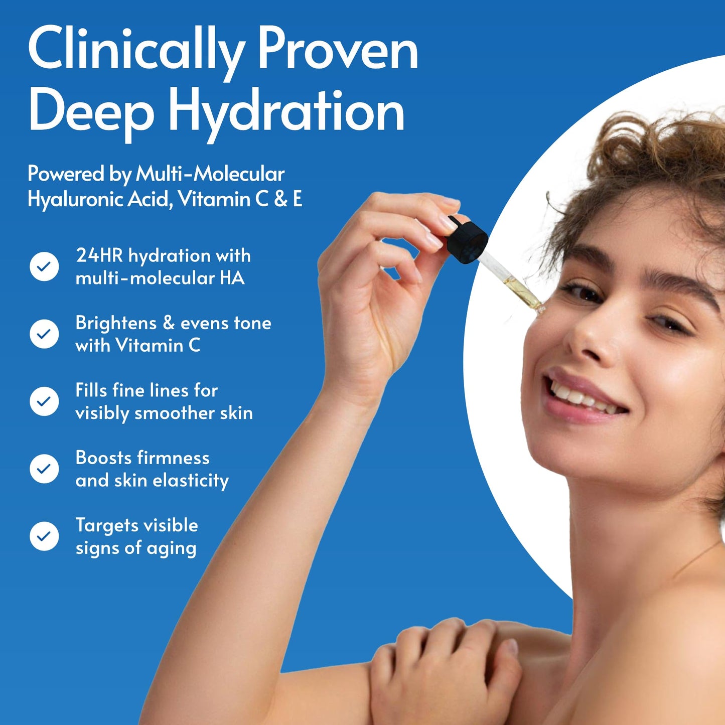Sylk Hyaluronic Acid Serum for Face - Ultra Hydrating Anti Aging & Anti Wrinkle Serum with Vitamin C & E - Moisturizing & Plumping Formula for Smooth Skin - Microneedling - Korean Skincare - 2 fl oz - Medaid International