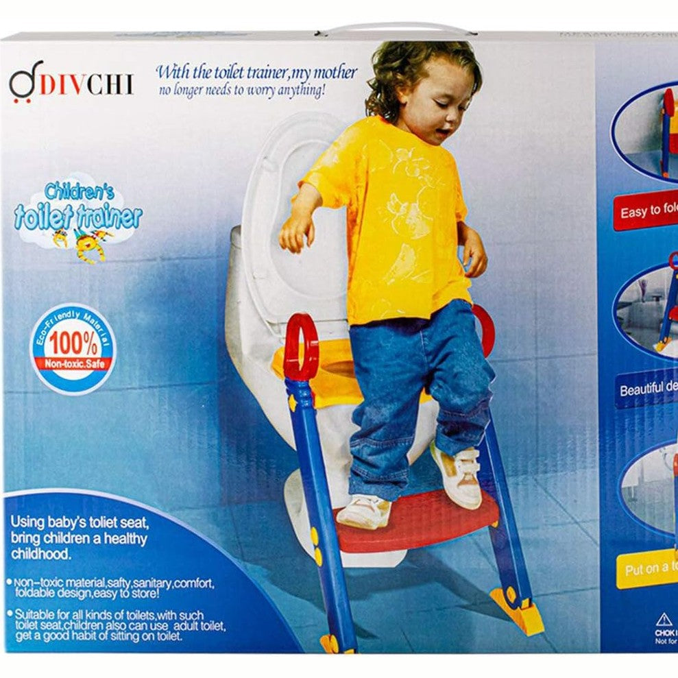 Baby Potty Training Seat – Foldable Toilet Trainer with Ladder
