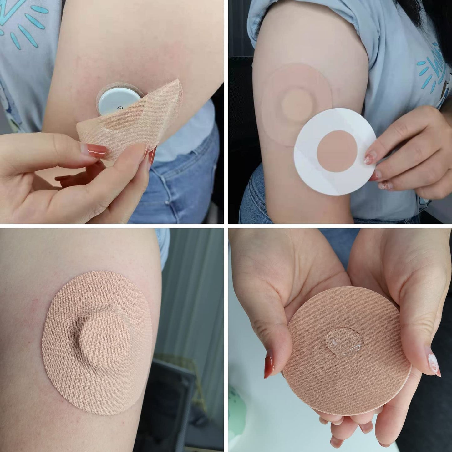 HONYOU 25Pack Libre Sensor Covers Waterproof Latex-Free Freestyle Lingo Overpatches for Libre 1/2/3 Plus Sensor CGM Flexible Patches, with No Glue On The Center, 15 Days Long Stay, Beige - Medaid International