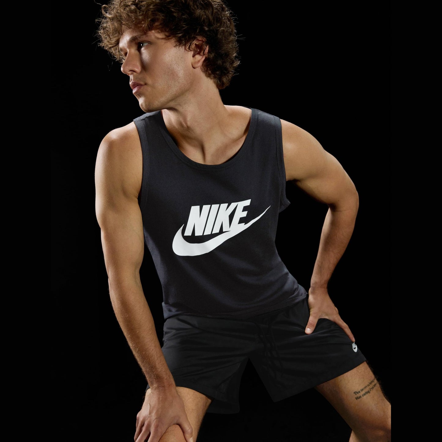 Nike Men's Sportswear Tank, Black/White, Large - Medaid International