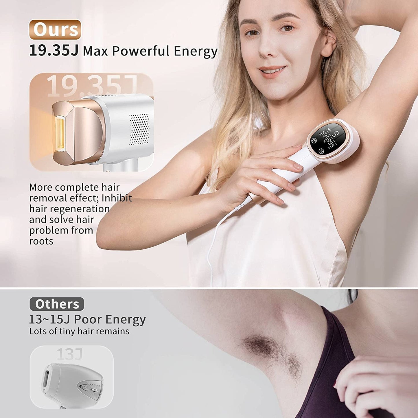 Aopvui IPL Laser Hair Removal for Women and Men, 3-in-1 Upgraded Permanent Hair Removal Device, 999,900+ Flashes home lazer Hair Remover for Armpits Legs Arms Bikini - Medaid International
