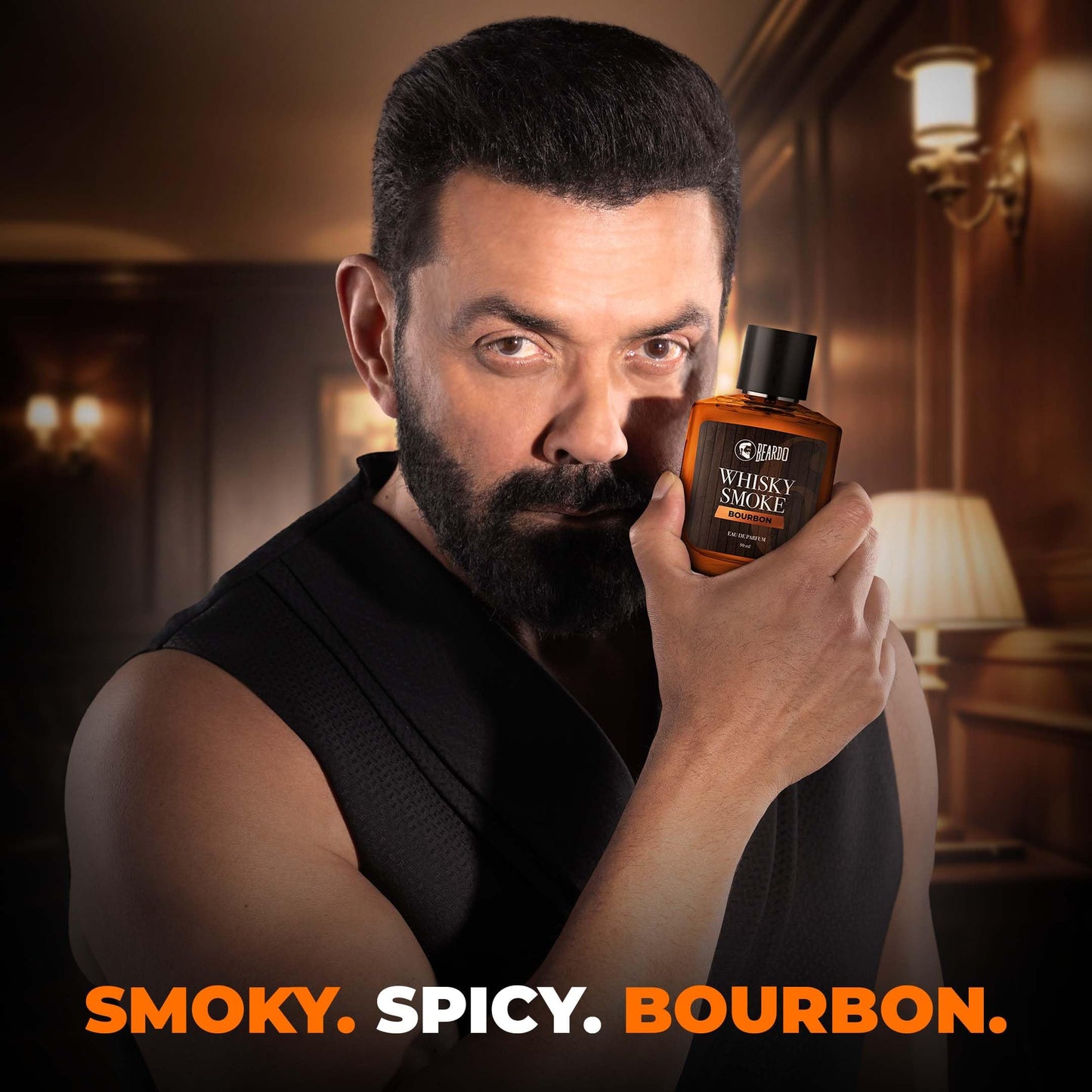 Beardo BOURBON Whisky Smoke Perfume for men, 50ml | Oriental, Woody, Leathery | Long Lasting Mens Perfume | Best Date Night Fragrance Body Spray for Men |Valentines day gift for husband | Gift for - Medaid International