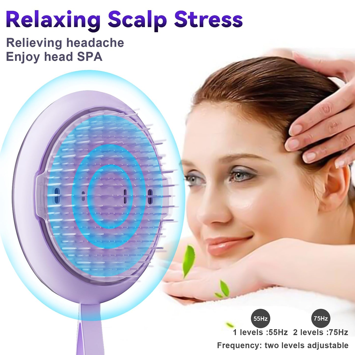 DYUHOOAO Electric Hair Growth brush - Care Comb for Dandruff Removal - Built-in Anion Device - Scalp Massager Hair Follicle Stimulation Tool - Gifts for Men and Women to Relax Head Stress - Medaid International