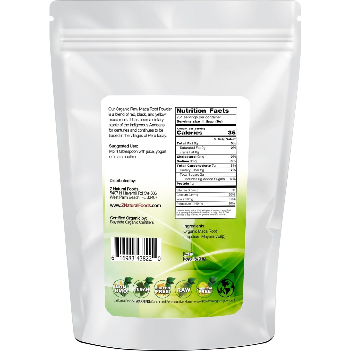 Organic Maca Root Powder - Bulk 5 lb Size - Adaptogen Superfood Supplement - Red, Yellow & Black Blend Grown In Peru - Mix In Drinks, Juice, Smoothies, & Recipes - Raw, Vegan, Non GMO, Gluten Free - Medaid International